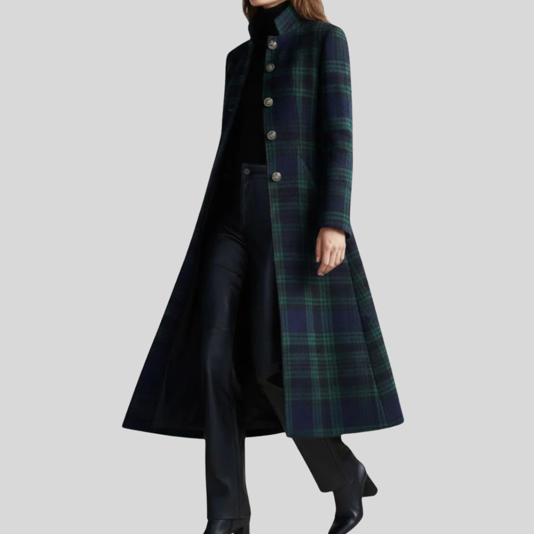 Cassy | Women's Elegant Tailored Checkered Coat