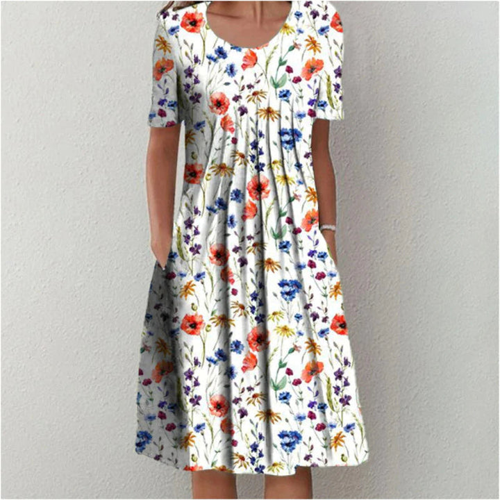Hailey | Women's Casual Floral Pocket Midi Dress