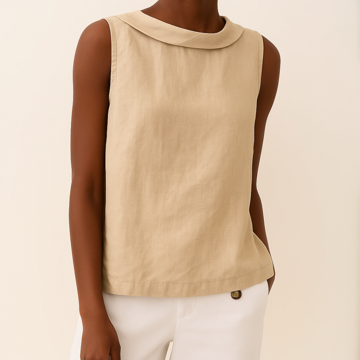 Maria | Women's Mockneck Sleeveless Casual Top