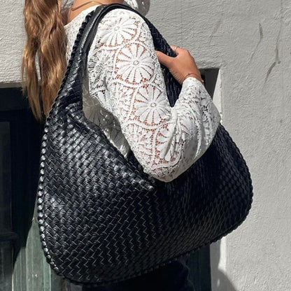 Hannah | Women's Casual Woven Leather Tote Bag
