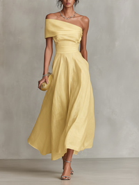 Vivian | Women's Elegant One-Shoulder Maxi Dress