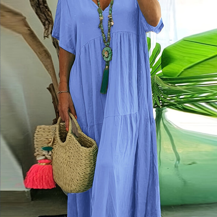 AVA | PLEATED MAXI DRESS