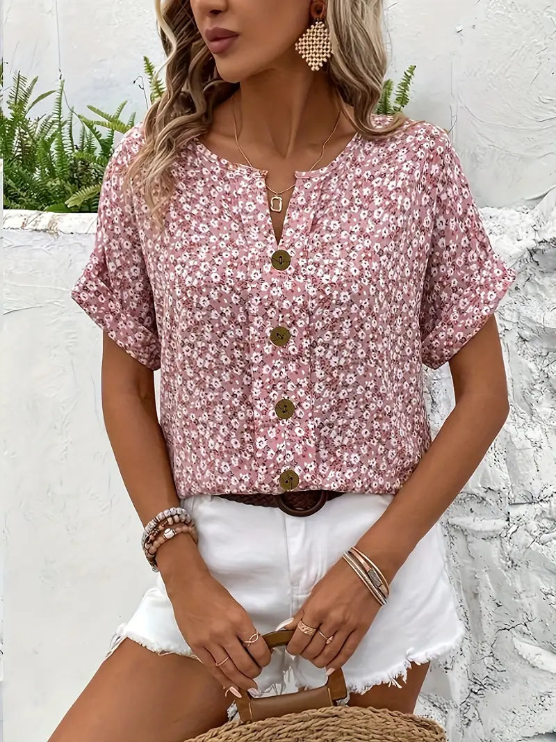 Verna | Women's Floral Print Casual Blouse