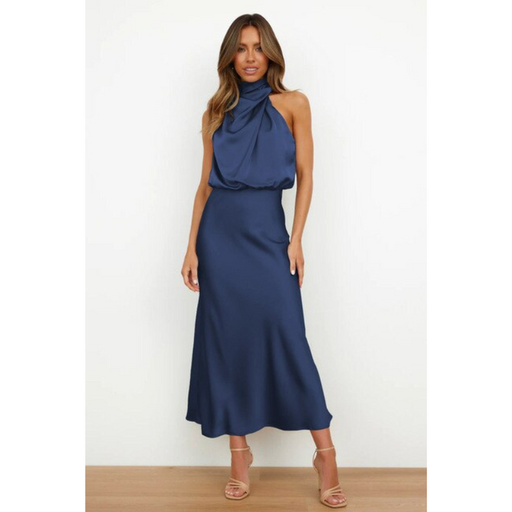 Desiree | Women's Halter Neck Elegant Midi Dress