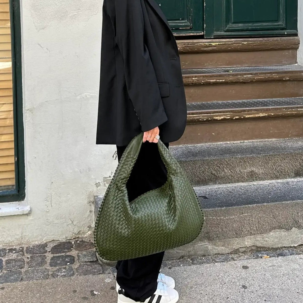 Hannah | Women's Casual Woven Leather Tote Bag