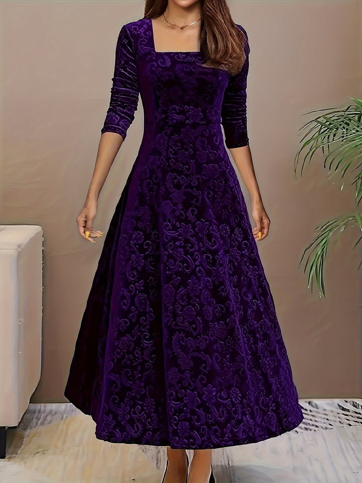 Roos | Women's Evening Floral Midi Dress