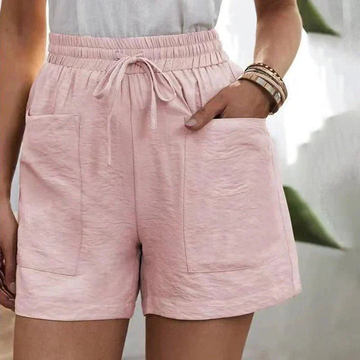 Solmira | Women's Casual Linen Shorts with Drawstrings