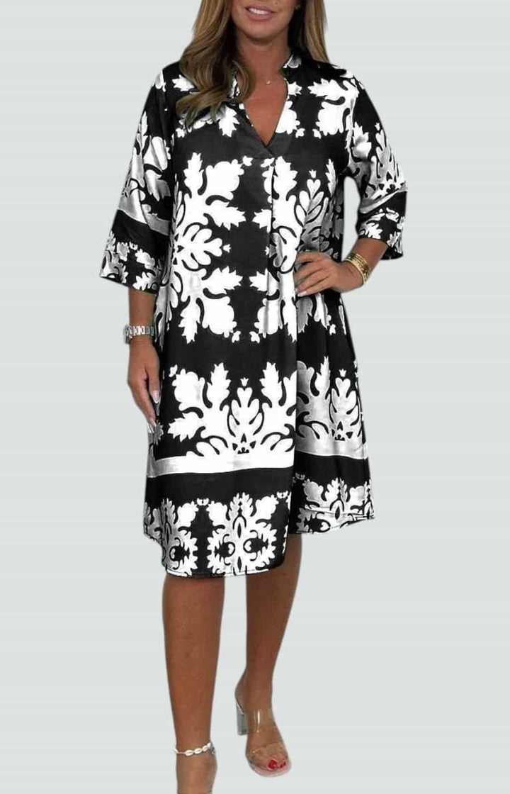 ALBA™ SUMMER DRESS WITH V-NECK AND LIGHT STYLE