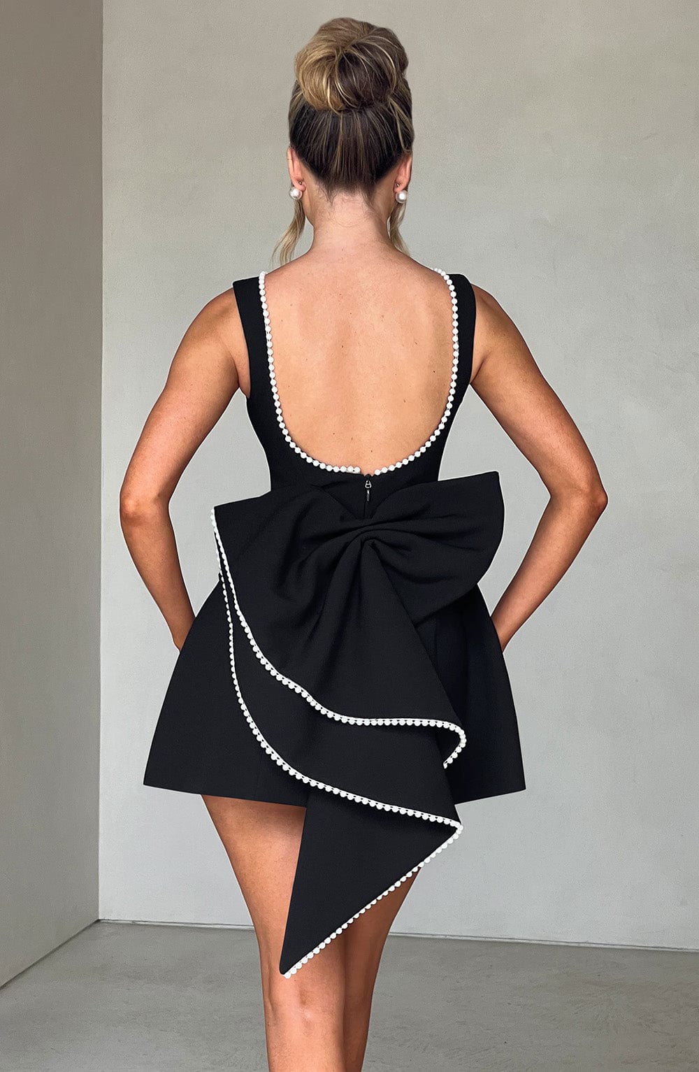 Rosia | Women's Mini Wedding Guest Dress With a Bow