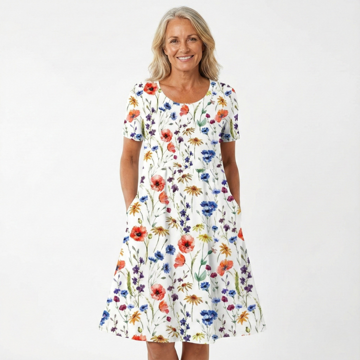 OLIVIA™ FLORAL CASUAL DRESS WITH POCKETS