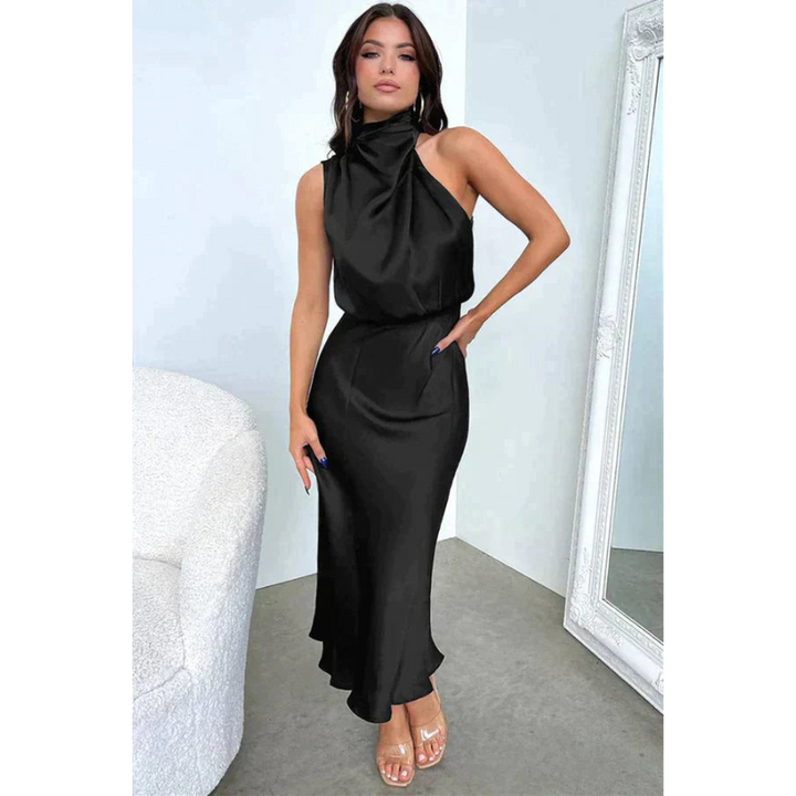 Desiree | Women's Halter Neck Elegant Midi Dress