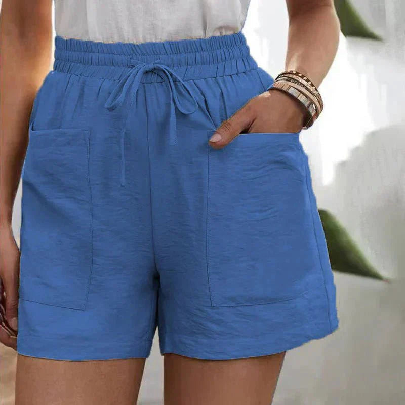 Solmira | Women's Casual Linen Shorts with Drawstrings