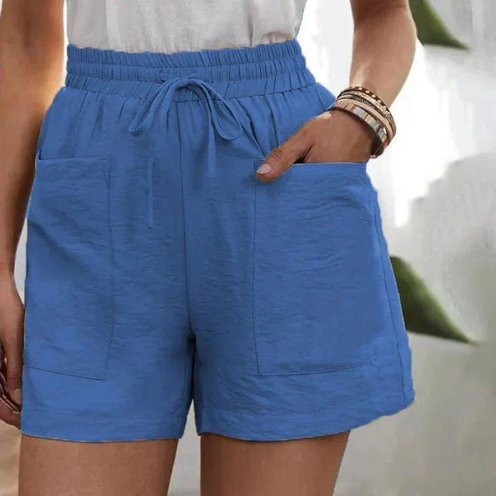 Solmira | Women's Casual Linen Shorts with Drawstrings