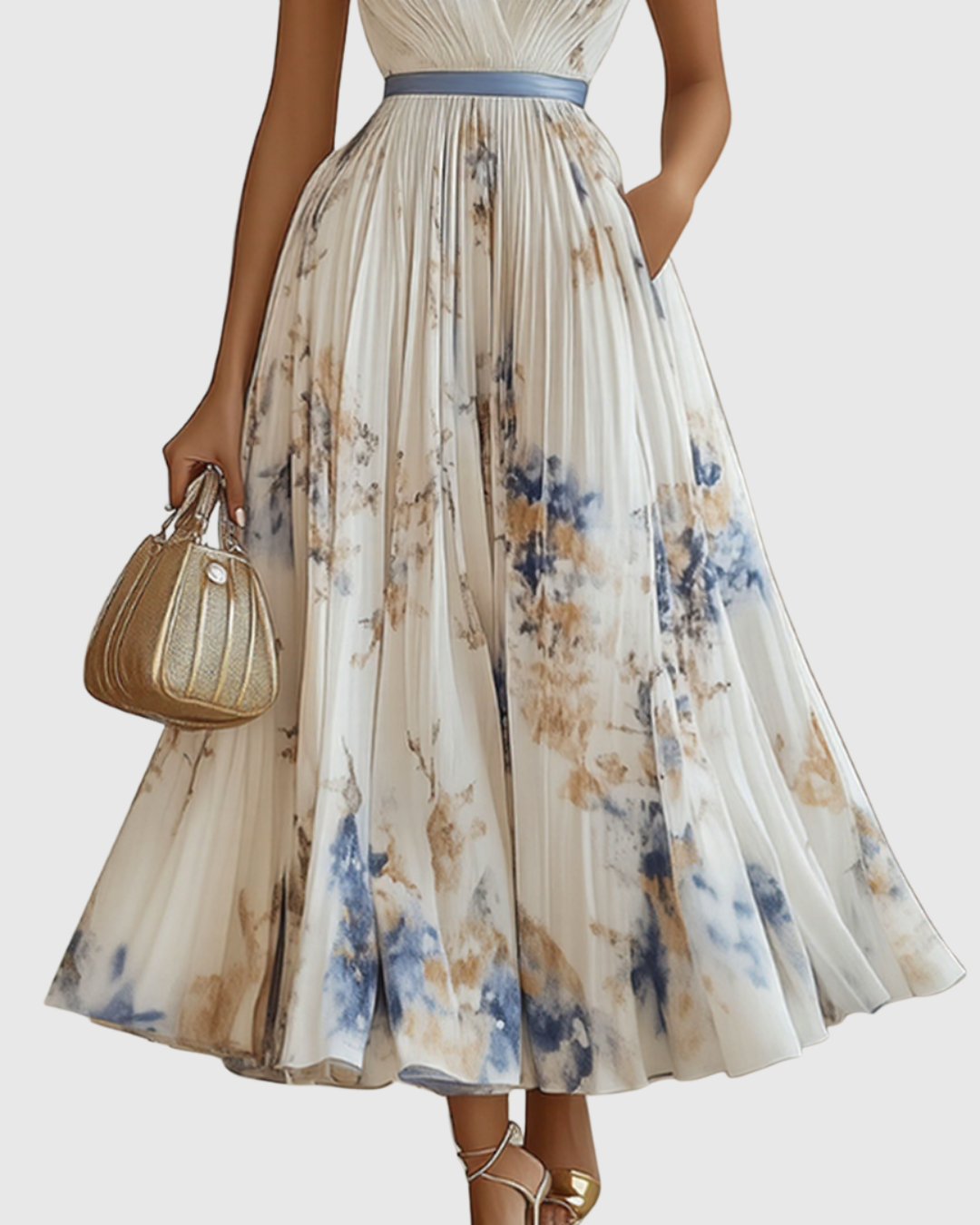 Gemma | Women’s Elegant Pleated A-line Dress