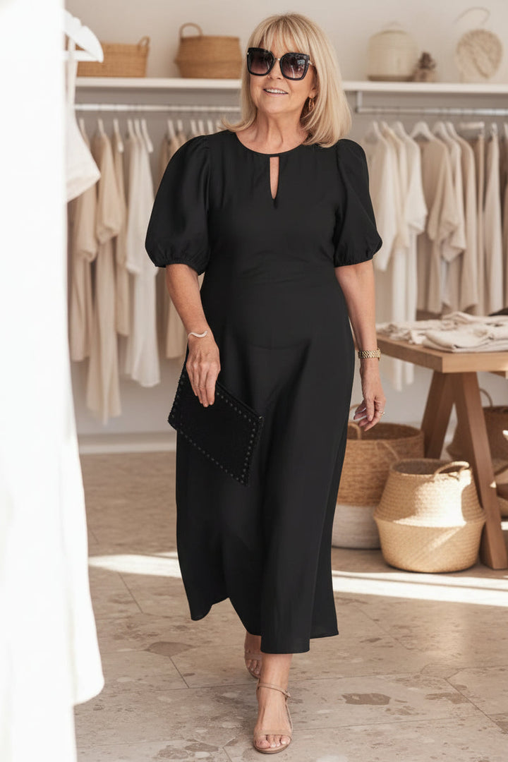 SERAPHINE | ELEGANT PUFF SLEEVE DRESS
