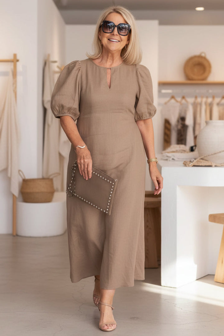 SERAPHINE | ELEGANT PUFF SLEEVE DRESS