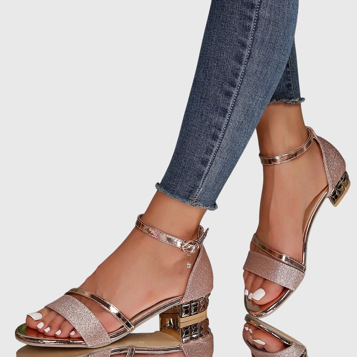 Ainslie | Women's Classic Strappy Low Heeled Sandals