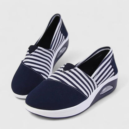 Aria | Women's Striped Platform Slip-On Sneakers