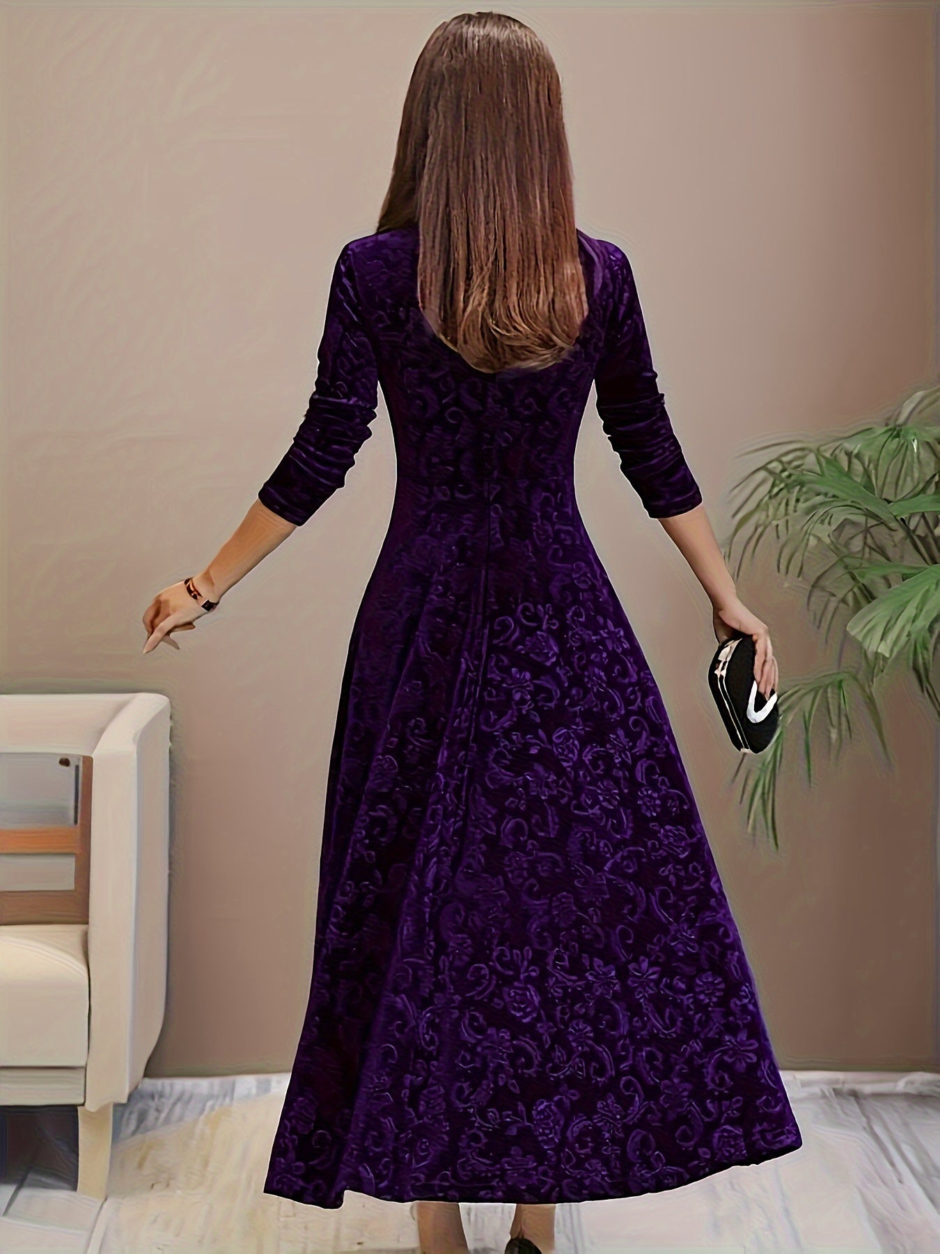 Roos | Women's Evening Floral Midi Dress