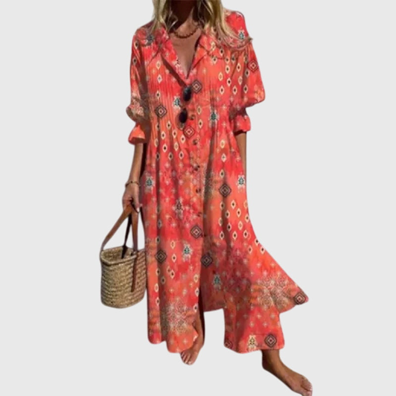 Amara | Casual Boho Summer Dress with Sleeves