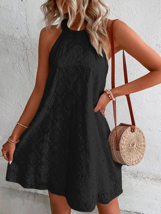 Jessie | Women's Summer Halter Neck Mini Dress