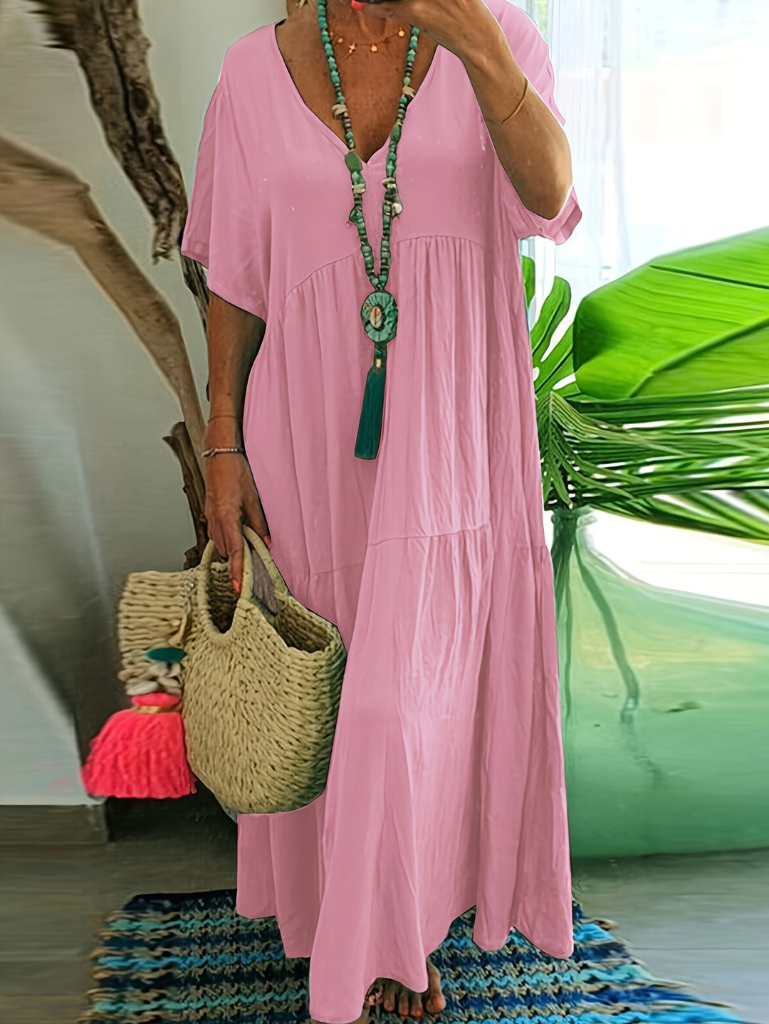 AVA | PLEATED MAXI DRESS