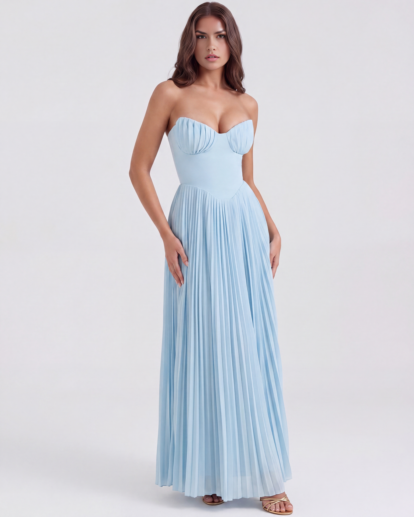Everly | Women's Elegant Pleated Maxi Dress