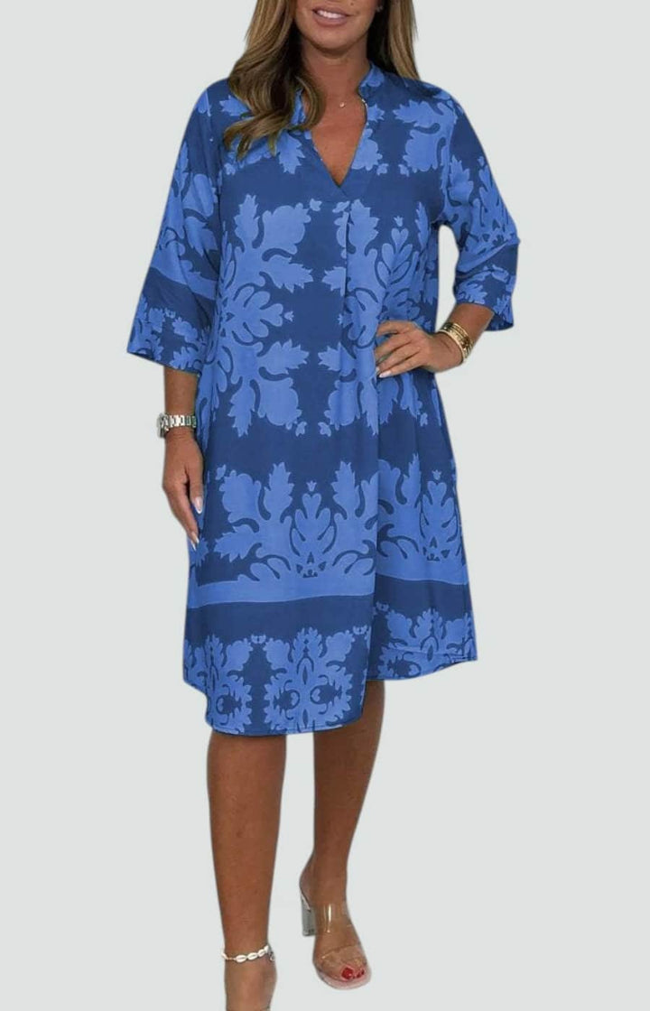 ALBA™ SUMMER DRESS WITH V-NECK AND LIGHT STYLE