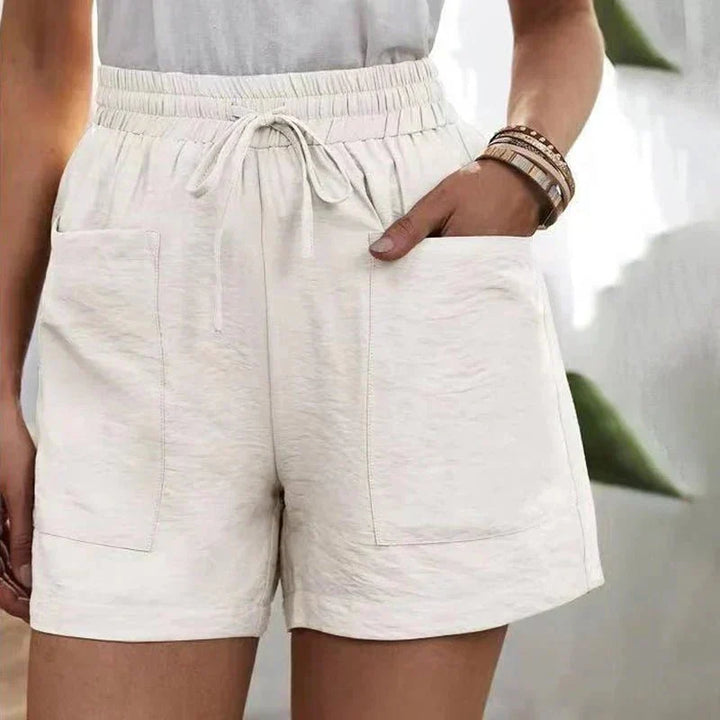 Solmira | Women's Casual Linen Shorts with Drawstrings