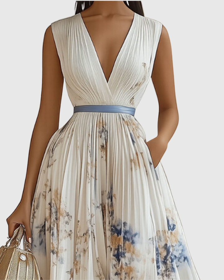 Gemma | Women’s Elegant Pleated A-line Dress