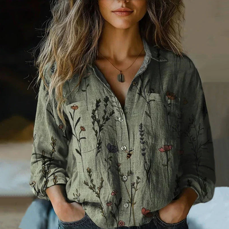 Rebecca | Women's Bohemian Vintage Printed Blouse