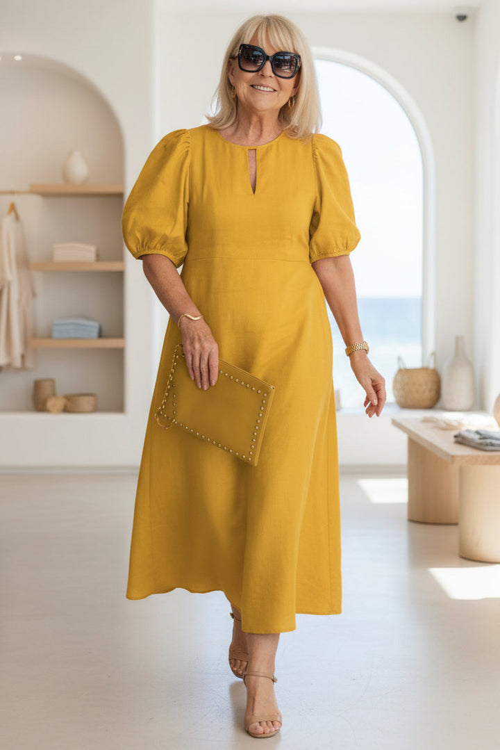 SERAPHINE | ELEGANT PUFF SLEEVE DRESS