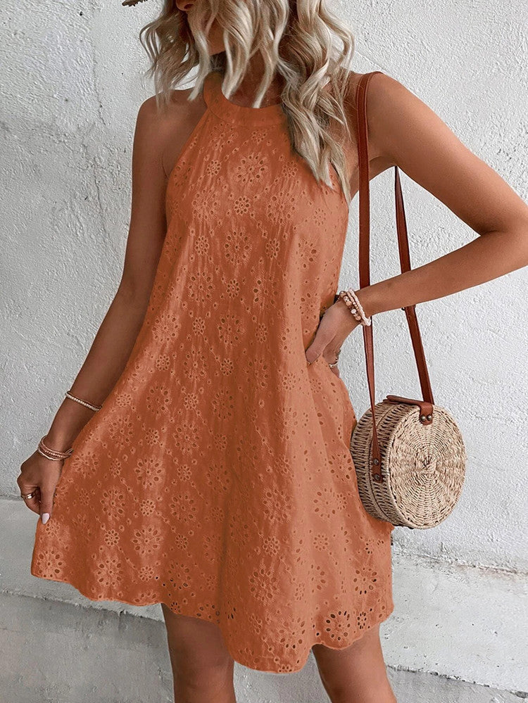 Jessie | Women's Summer Halter Neck Mini Dress