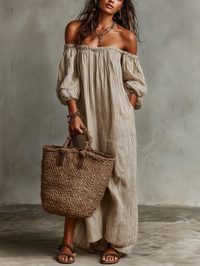 Sofia | Women's Off-Shoulder Maxi Holiday Dress