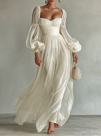 Serenity | Women's Elegant Square Neck Maxi Dress