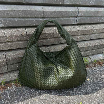 Hannah | Women's Casual Woven Leather Tote Bag