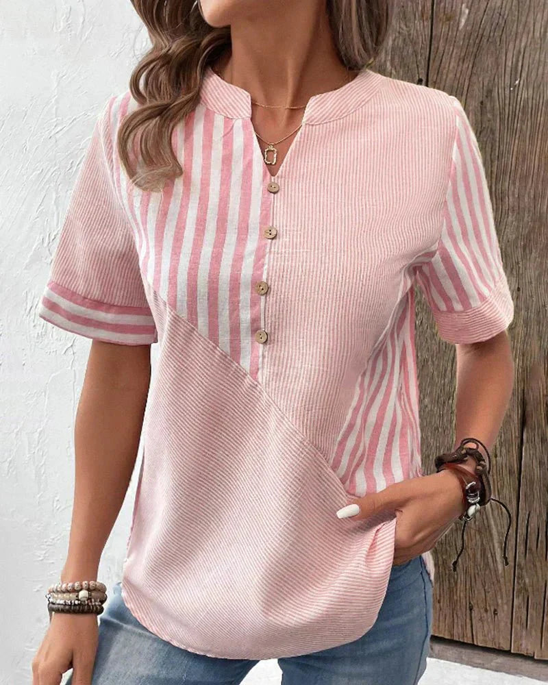 Lila | Soft Stripe Everyday Blouse