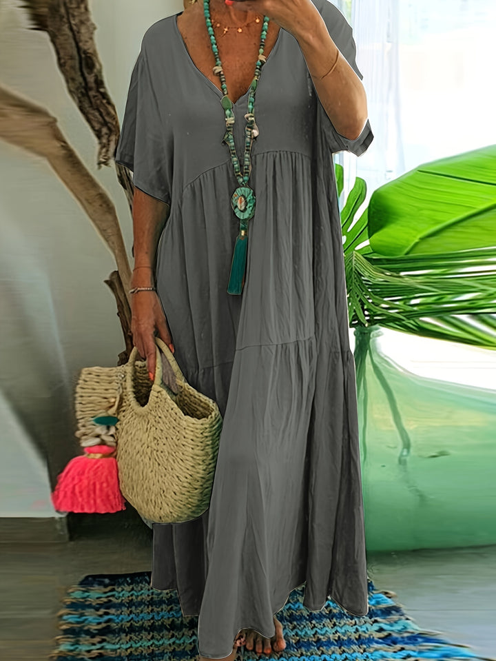 AVA | PLEATED MAXI DRESS