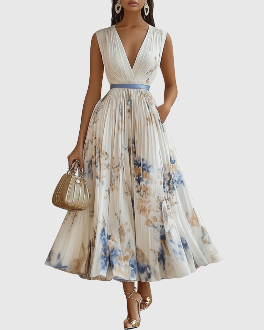 Gemma | Women’s Elegant Pleated A-line Dress