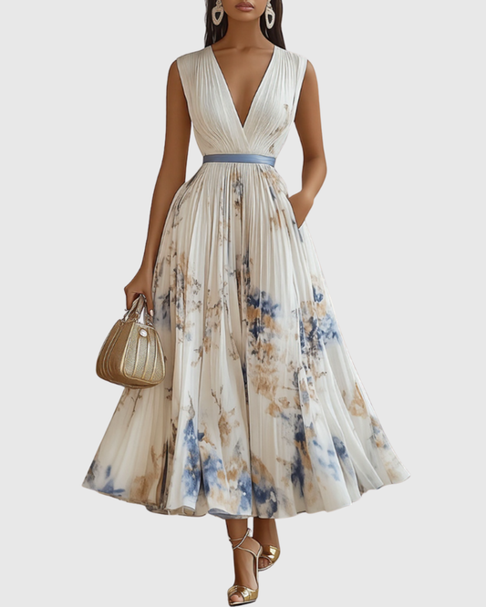 Gemma | Women’s Elegant Pleated A-line Dress