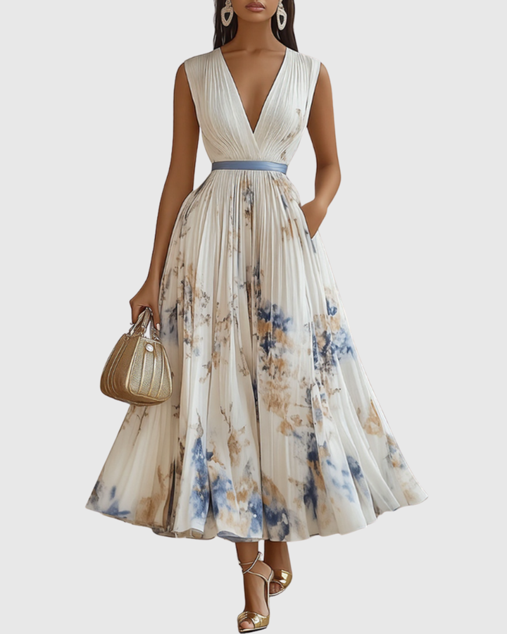 Gemma | Women’s Elegant Pleated A-line Dress
