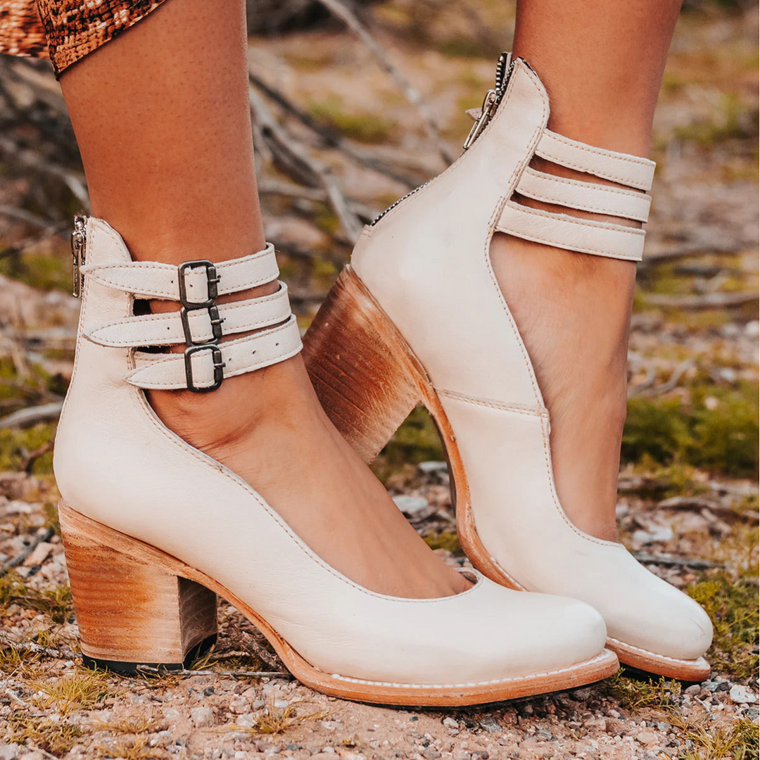 Kelsey | Women's Vintage Strap Block Heels