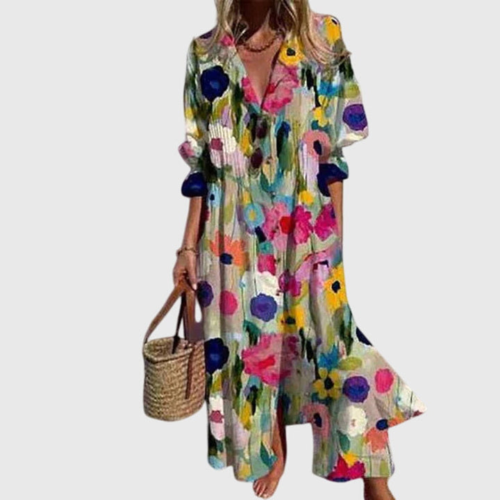 Amara | Casual Boho Summer Dress with Sleeves