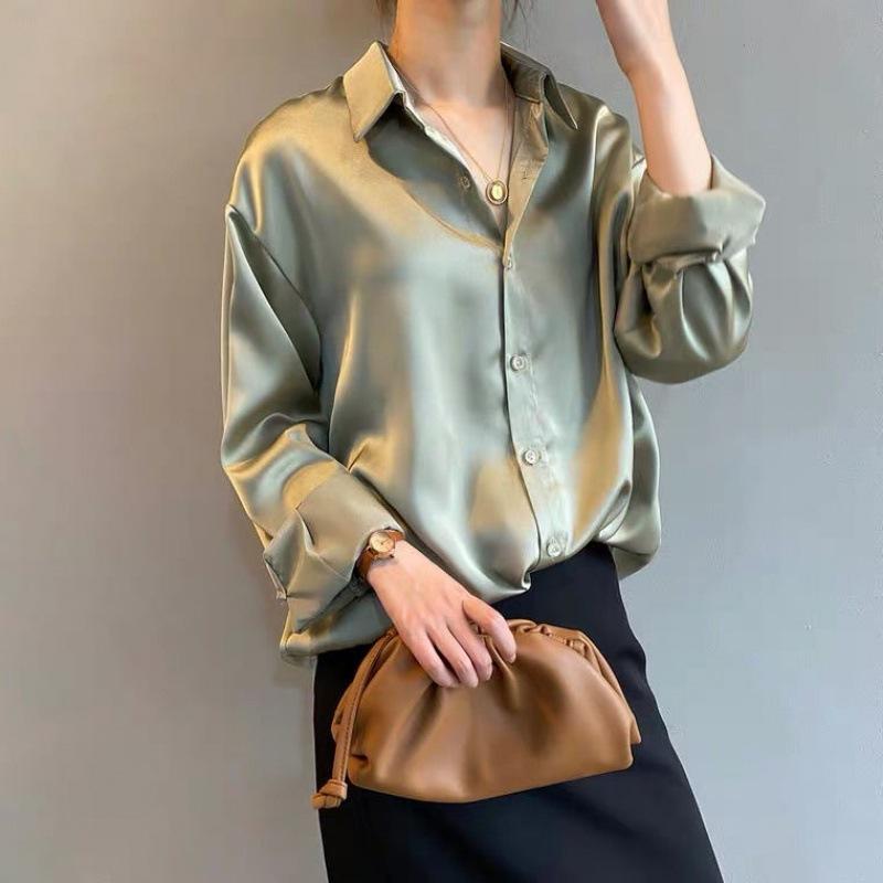 Cassandra | Women's Elegant Satin Blouse