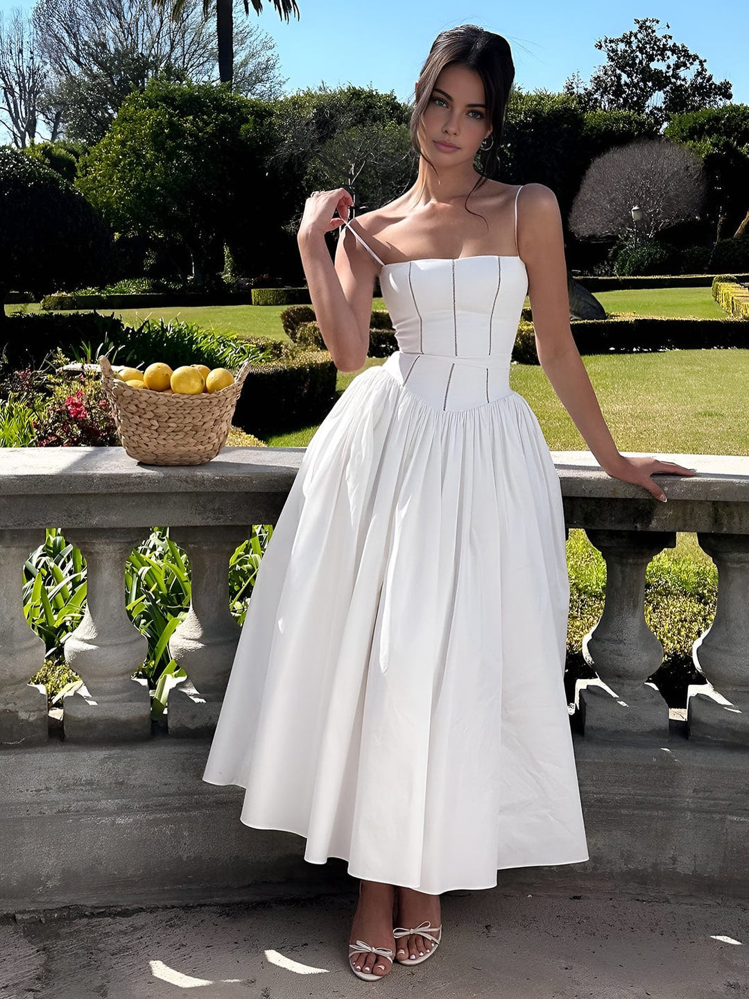 Riet | Women's Midi A-Line Wedding Guest Dress