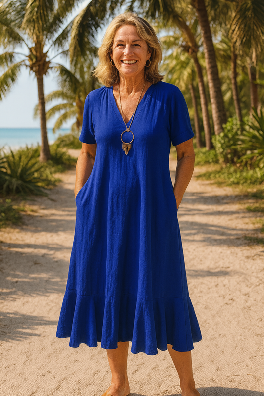 Marina | Women's Summer Boho Midi Dress