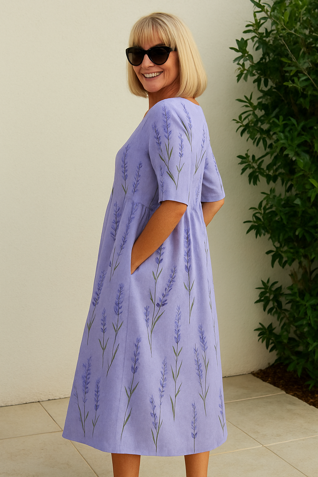 LUNA RELAXED MIDI DRESS