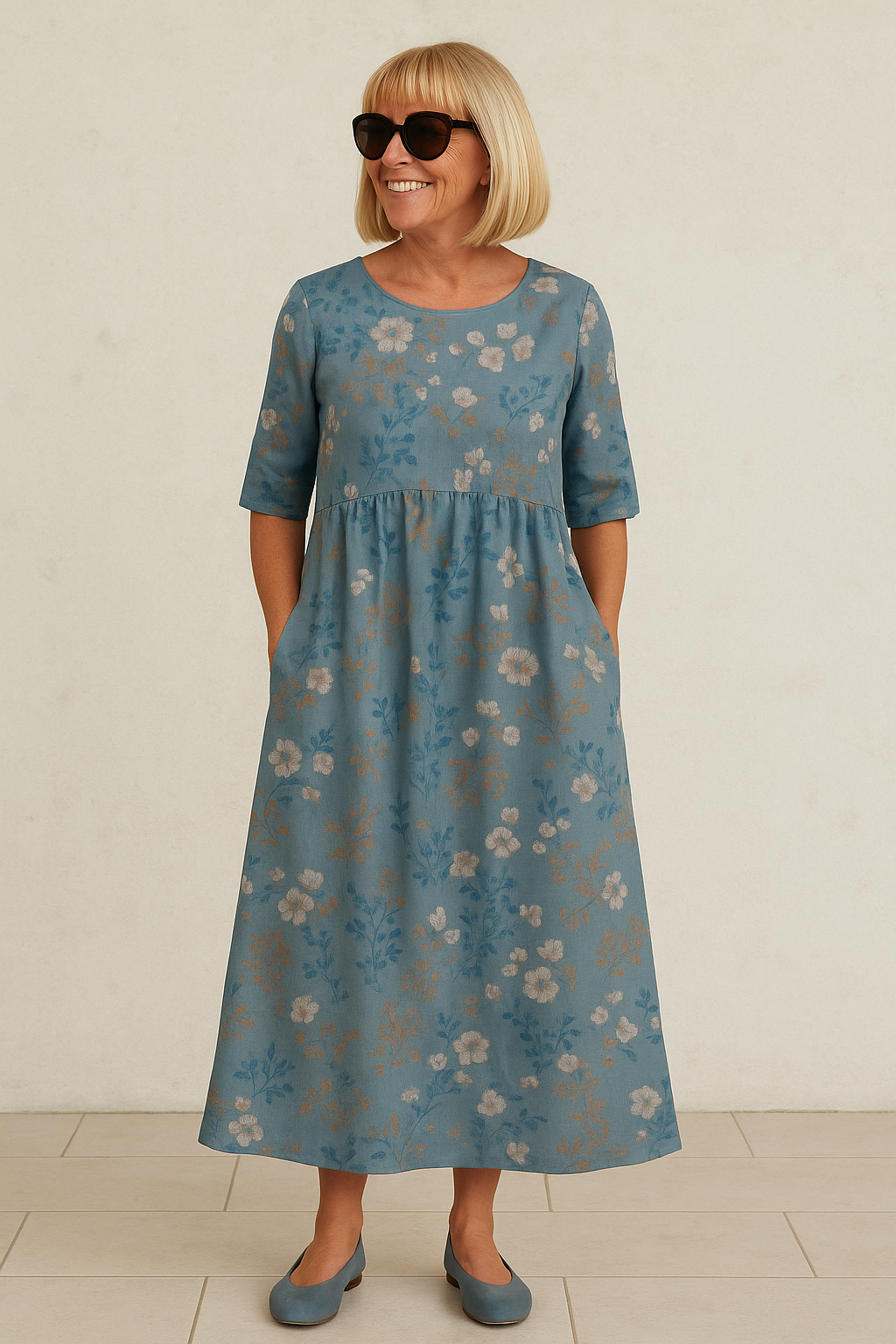 LUNA RELAXED MIDI DRESS
