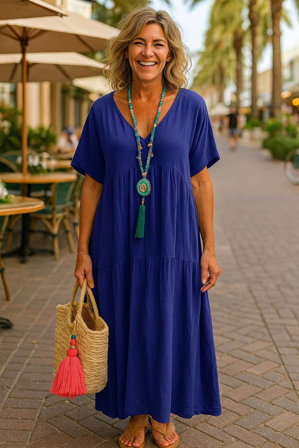 ELARINE | AIRFLOW MIDI DRESS EFFORTLESS GRACE EVERYDAY COMFORT