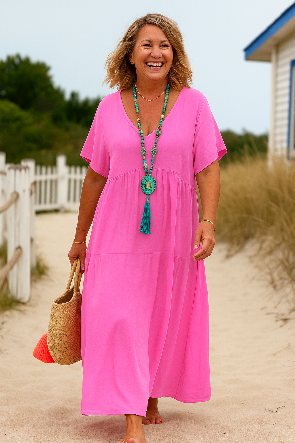 ELARINE | AIRFLOW MIDI DRESS EFFORTLESS GRACE EVERYDAY COMFORT